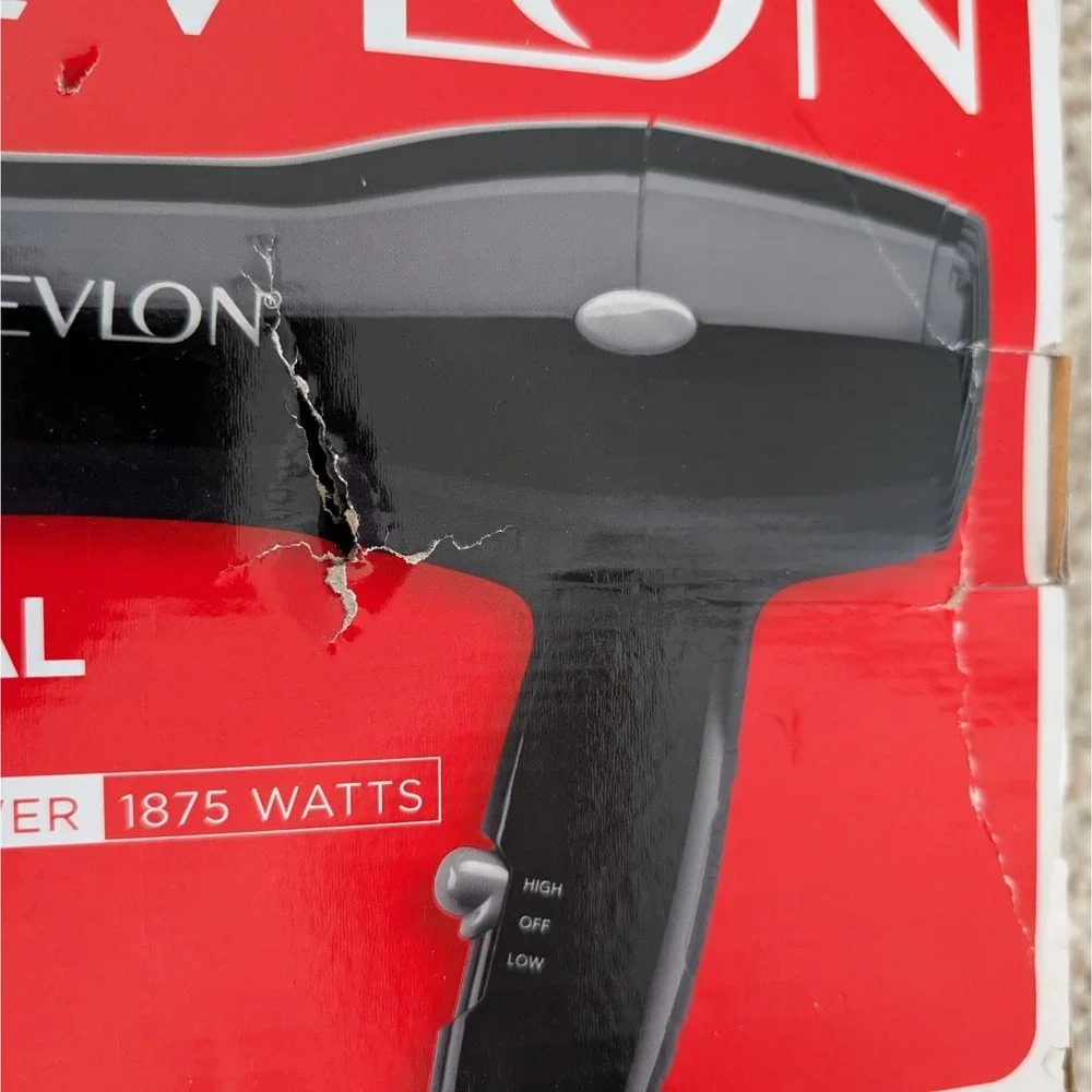 Revlon The Essential Compact Hair Dryer 1875W 2 Heat/Speed Settings Travel Black